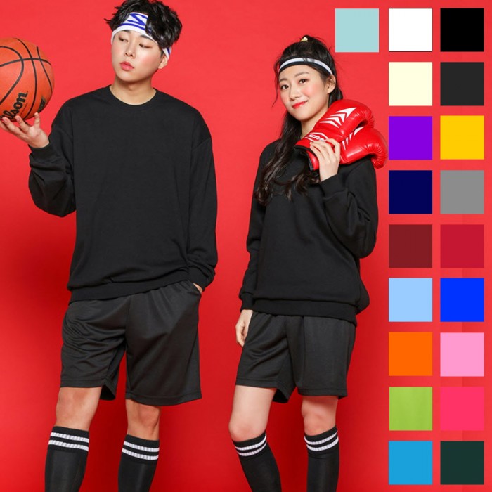 국산 베이직 특양면 맨투맨 반티(아동 성인)