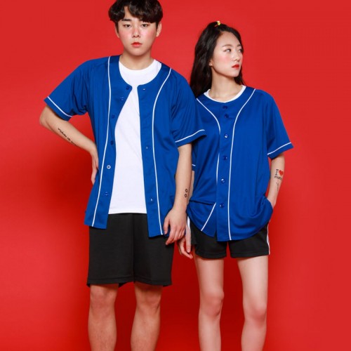 베이직 파랑 오픈 야구복 반티
