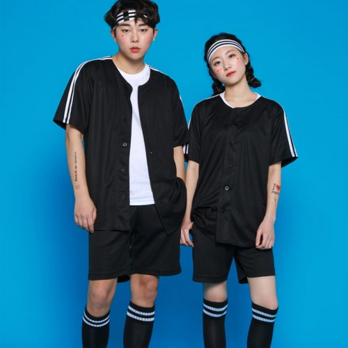 검정 어깨2선 오픈 야구복 반티