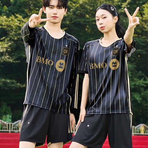 BF501 LAFC 홈 반팔 긴팔/축구 반티/검정 금색/아동