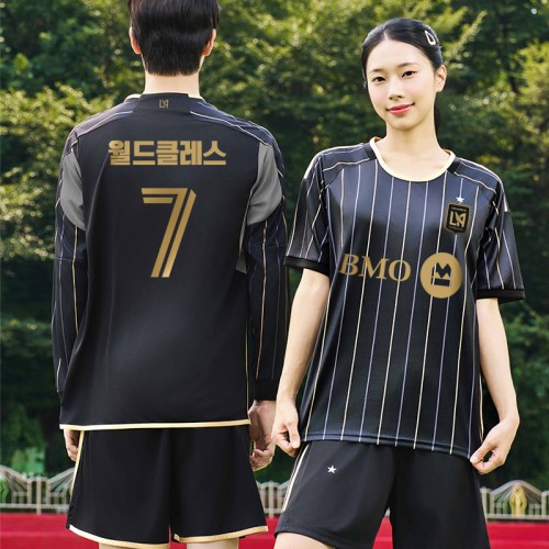 BF501 LAFC 홈 반팔 긴팔/축구 반티/검정 금색/아동