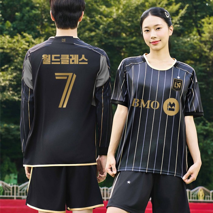 BF501 LAFC 홈 반팔 긴팔/축구 반티/검정 금색/아동