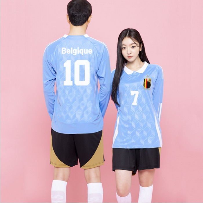 BF537 벨기에 국가대표 어웨이 긴팔/축구 반티/하늘