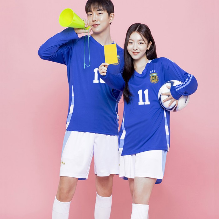 BF546 아르헨 국가대표 어웨이 긴팔/축구 반티/파랑