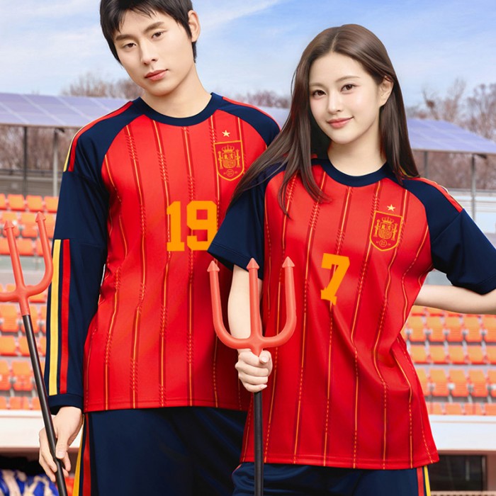 BF606 26-27 스페인 국가대표 홈 반팔 긴팔/축구복 반티/빨강