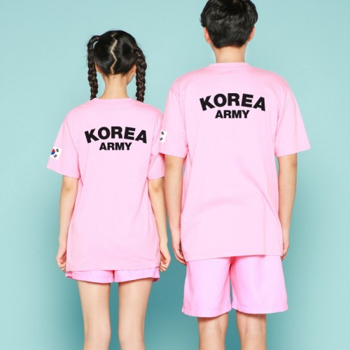 로카티 반티 연핑크 반팔 티셔츠 ROKA KOREA ARMY