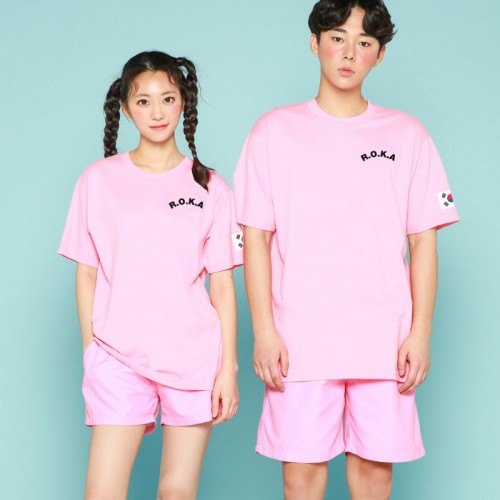 로카티 반티 연핑크 반팔 티셔츠 ROKA KOREA ARMY