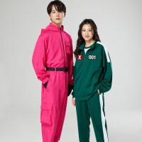 오겜 체육복/관리자 핑크수트 반티/명찰 번호 인쇄 옷