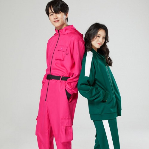 오겜 체육복/관리자 핑크수트 반티/명찰 번호 인쇄 옷