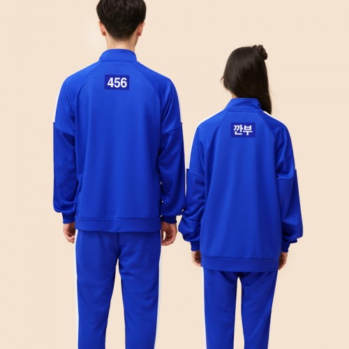 크랩 오징어 게임 체육복 파랑 츄리닝 반티/트레이닝 블루