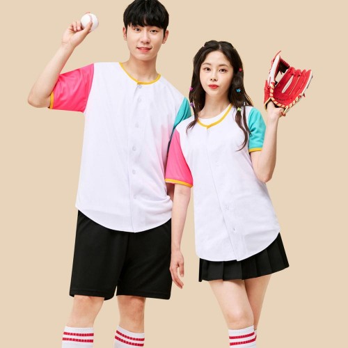 샌디에이고 반반 오픈 야구복 민트핑크 반티/분홍