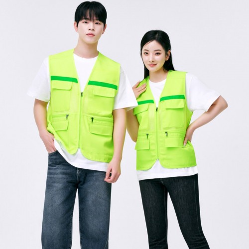 형광 망사 작업 조끼 반티