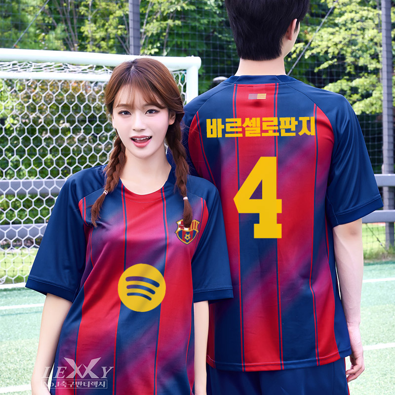 LF583 바르셀로나 홈 반팔 긴팔/축구 반티/바셀/빨강 파랑