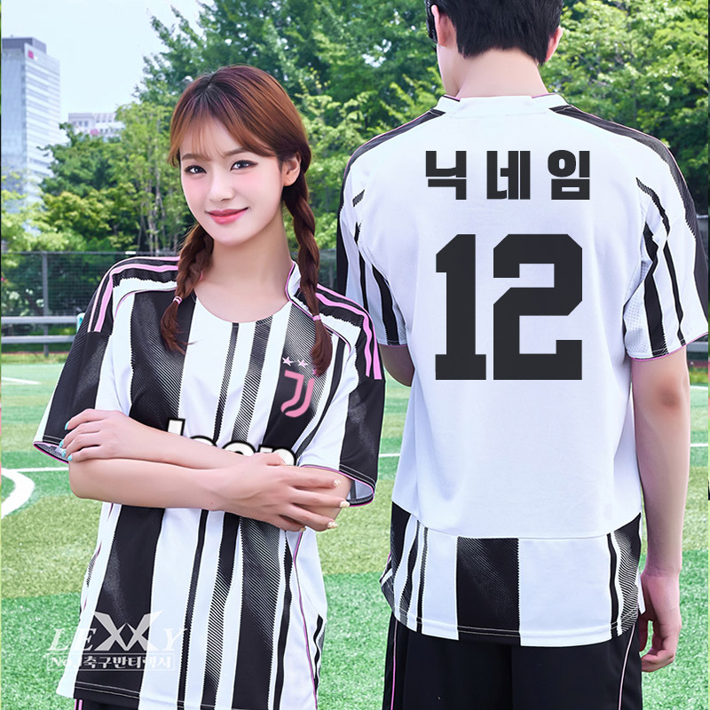 LF586 유벤투스 홈 반팔 긴팔/축구 반티/스트라이프 검정