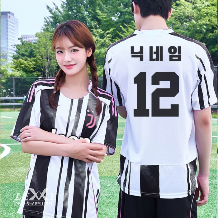 LF586 유벤투스 홈 반팔 긴팔/축구 반티/스트라이프 검정