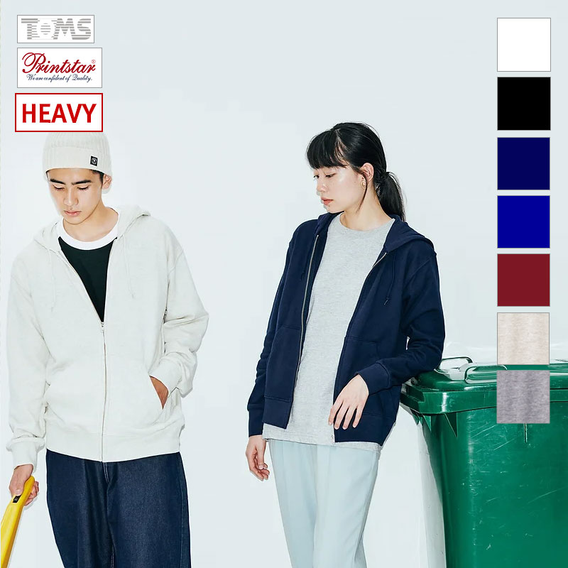 [톰스] 프린트스타 헤비 후드집업